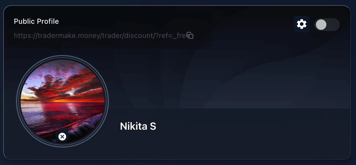 Public profile preview block