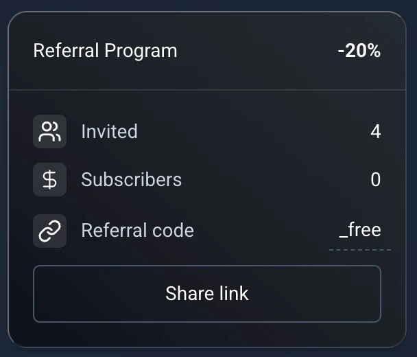 Referral program block
